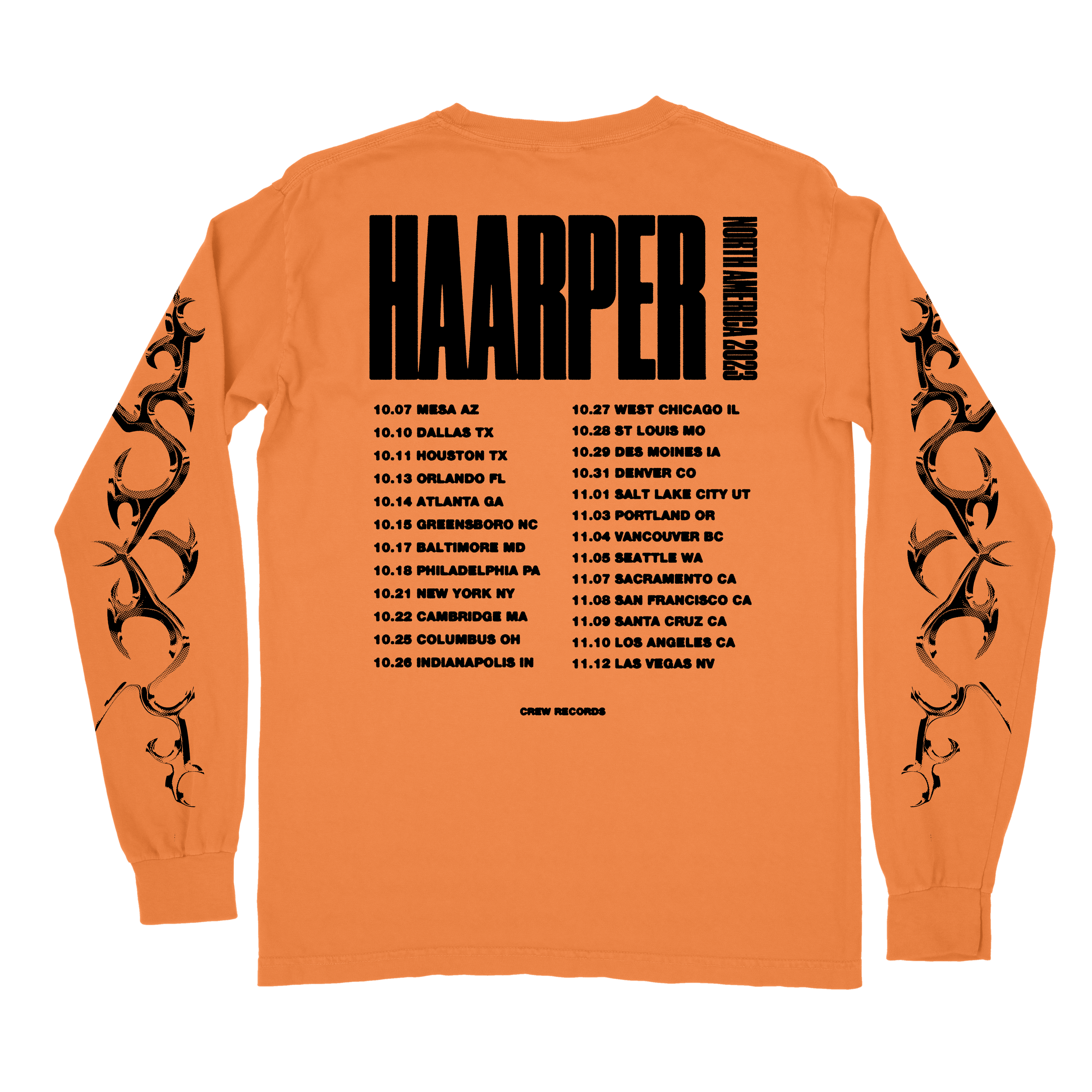 Orange Tour Date Longsleeve T-Shirt